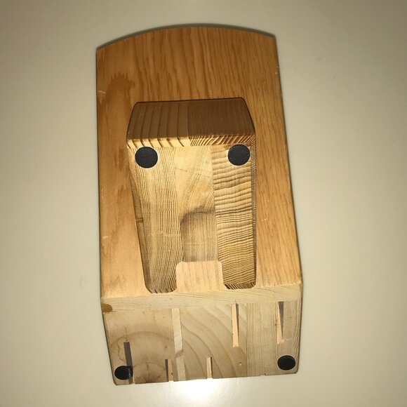 Vintage-Inspired Wooden Knife Block – Natural Finish - Picture 7 of 10